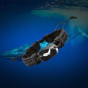 Whale Vegan Leather Bracelet Bracelet Wristband